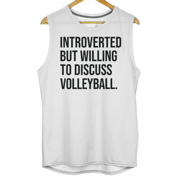 Introverted Volleyball Player Volleyball Introvert Unisex Tank Top