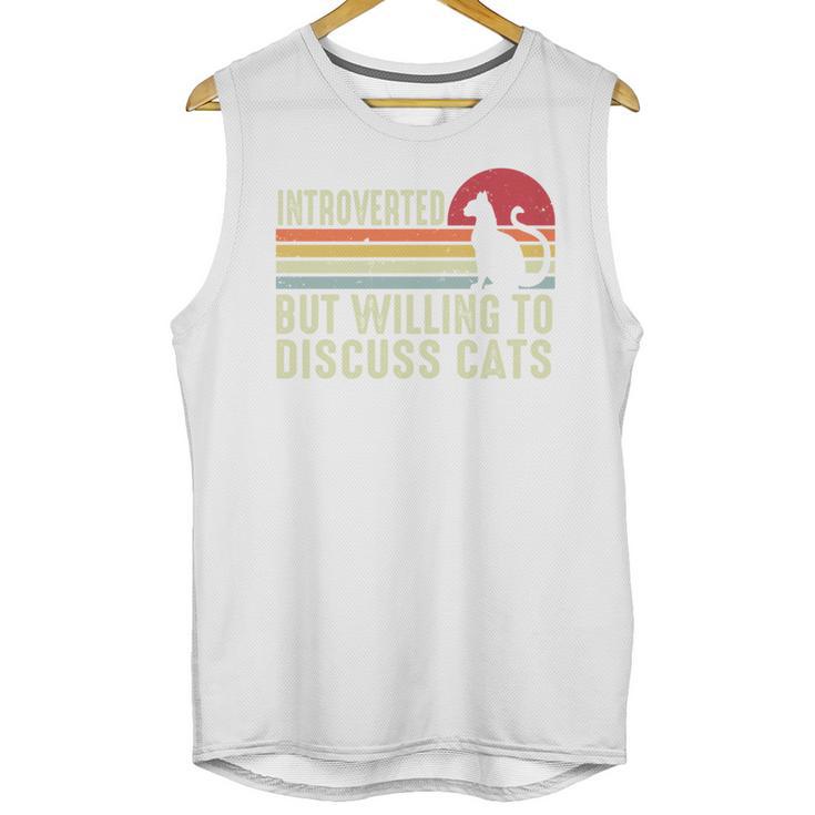 Introverted But Willing To Discuss Cats Kitten Pet Lover Unisex Tank Top