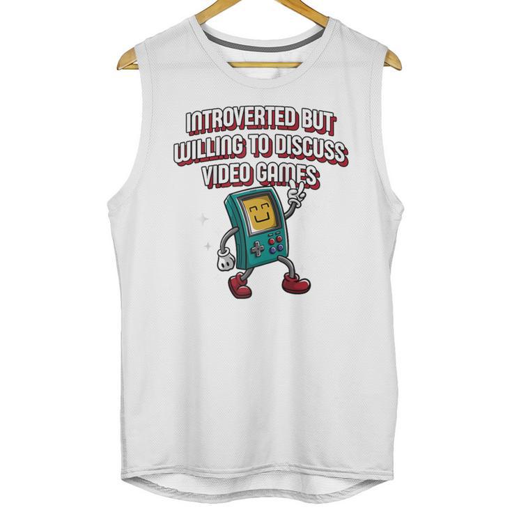 Introverted But Willing To Discuss Video Games Introvert Raglan Baseball Tee Unisex Tank Top