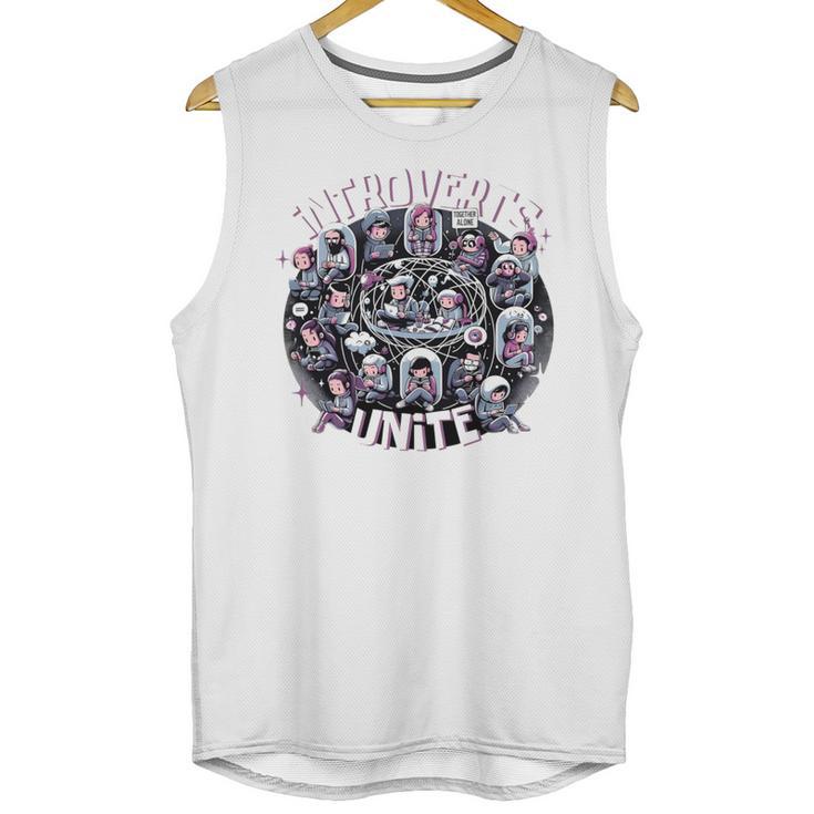 Introverts Unite Quirky Solitude Unisex Tank Top Introverts Unite Quirky Solitude Unisex Tank Top