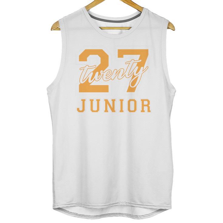 Junior Class 2027 Graduation Back To School Orange Letters Premium Tri-Blend Unisex Tank Top