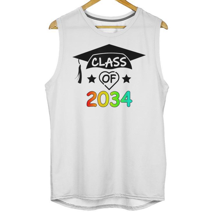 K -12th Grade Hand Prints Space Graduation Class Of 2034 Unisex Tank Top