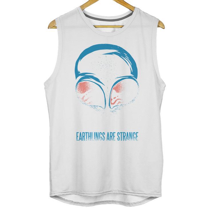 Keep Calm Earthlings Are Strange Alien Introvert Unisex Tank Top