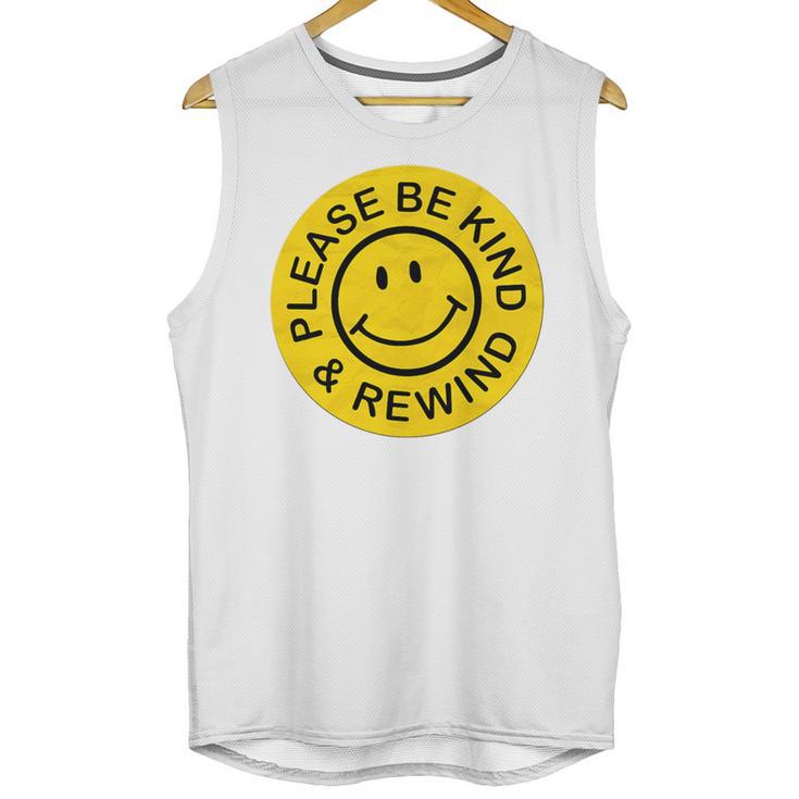 Be Kind Rewind Shirt Retro Nostalgia Sticker 80s 90s Tee Premium Tri-Blend Unisex Tank Top