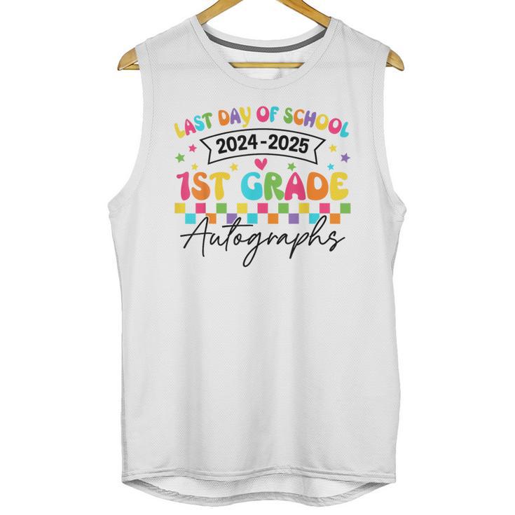 Last Day Of School Autograph 1st Grade Graduation Boys Girls Unisex Tank Top