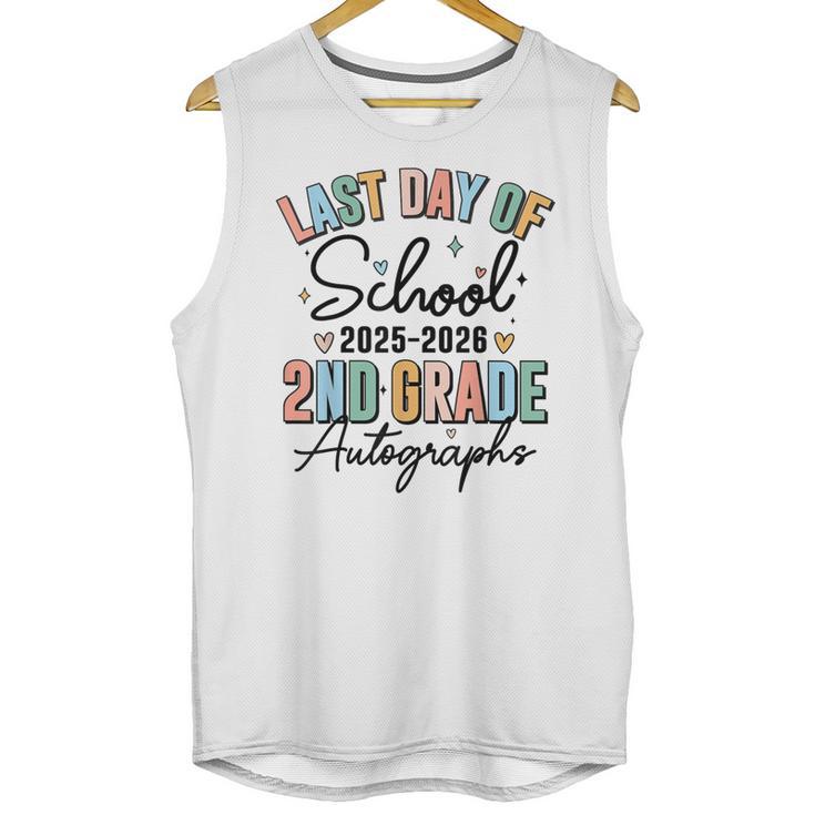 Last Day Of School Autograph 2nd Grade Graduation Boys Girls Unisex Tank Top