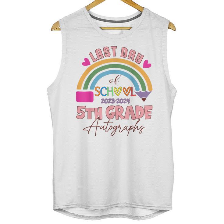 Last Day Of School Autograph 5th Grade Graduation Boys Girls Unisex Tank Top