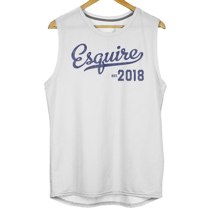 Lawyers Graduation Esquire Est 2018 Graduate Shirt Unisex Tank Top
