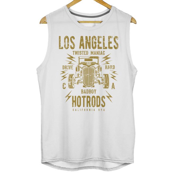 Los Angeles Hotrods Automotive Nostalgia Distressed Unisex Tank Top