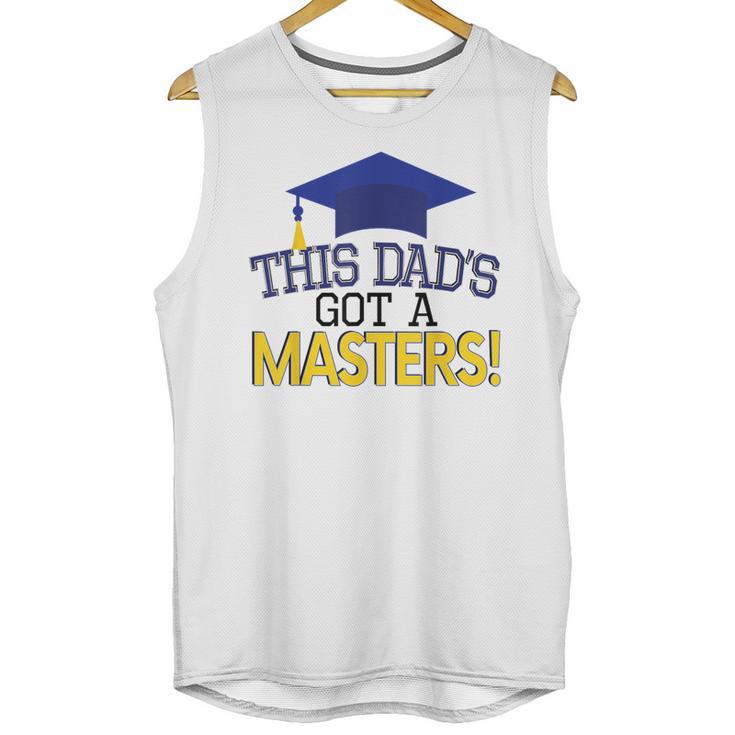 Masters Degree Proud Dad Graduation Shirt MBA Social Work Unisex Tank Top
