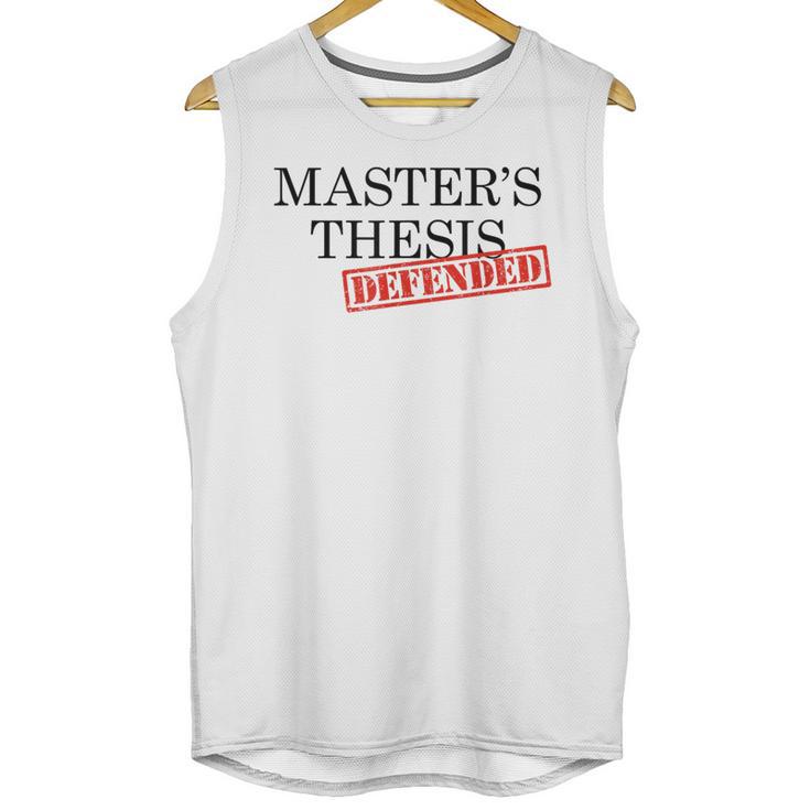 Master's Thesis Defense Tshirt Masters Graduation Shirt Unisex Tank Top