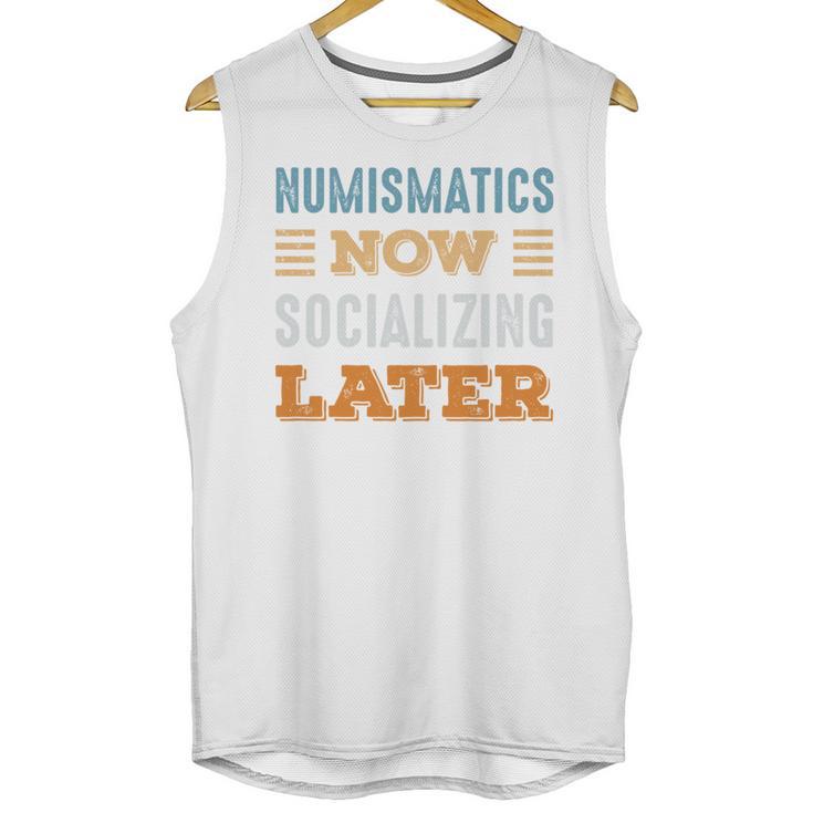 Numismatics Now Minimal Socializing Introvert Vintage Unisex Tank Top