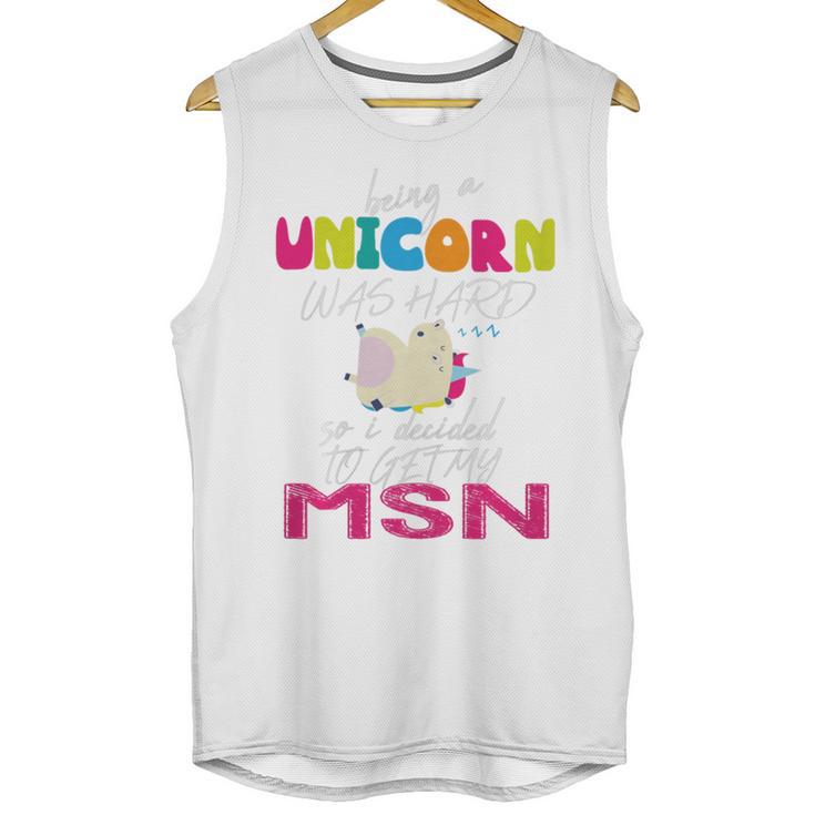 Nurse MSN Graduation Unicorn T-Shirt Nursing School Unisex Tank Top