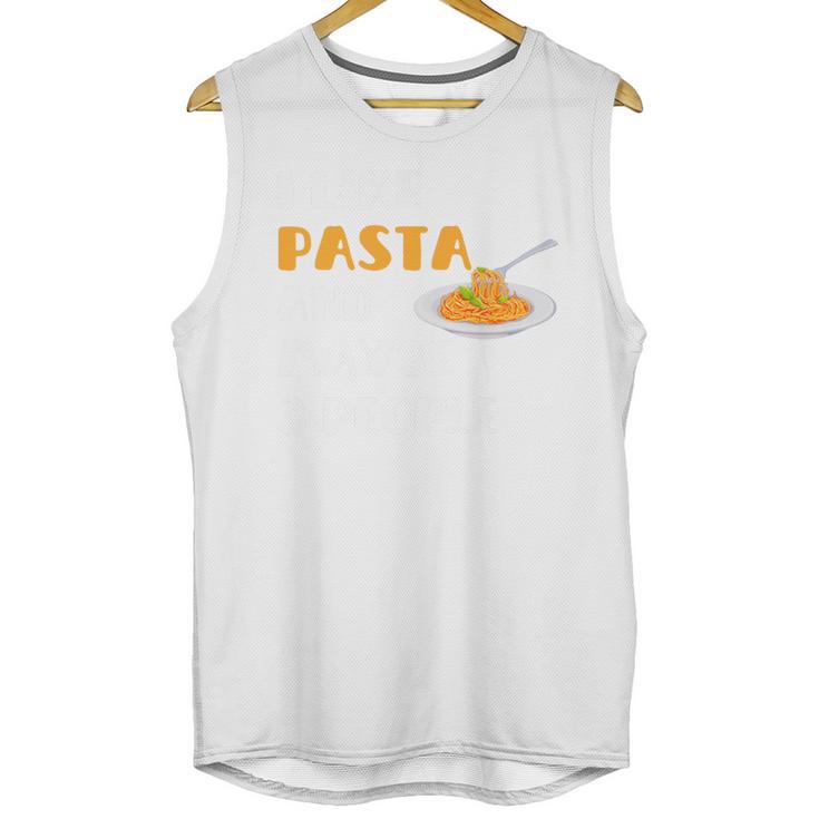 I Like Pasta And Maybe 3 People Introvert Foodie Premium Unisex Tank Top