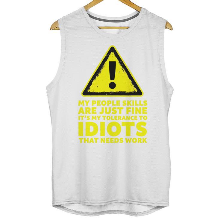 My People Skills Are Just Fine Sarcastic Introvert Premium Tri-Blend Unisex Tank Top