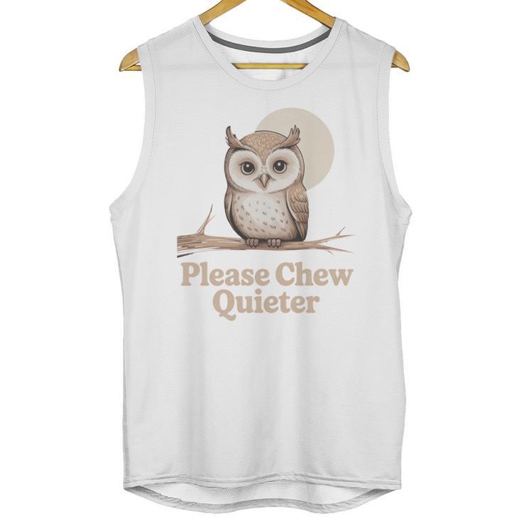 Please Chew Quieter Introvert Christmas Bird Lover Unisex Tank Top