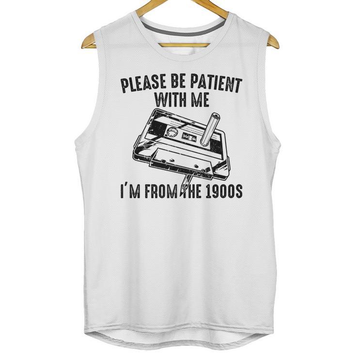 Please Be Patient With Me I'm From The 1900s Cassette Pencil Premium Unisex Tank Top