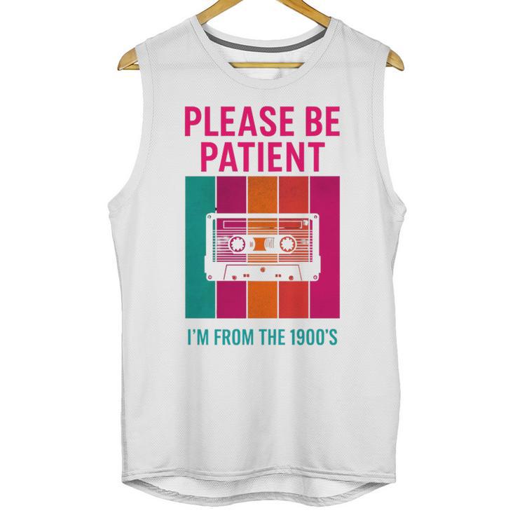 Please Be Patient I'm From The 1900s Retro Cassette Tape Premium Tri-Blend Unisex Tank Top