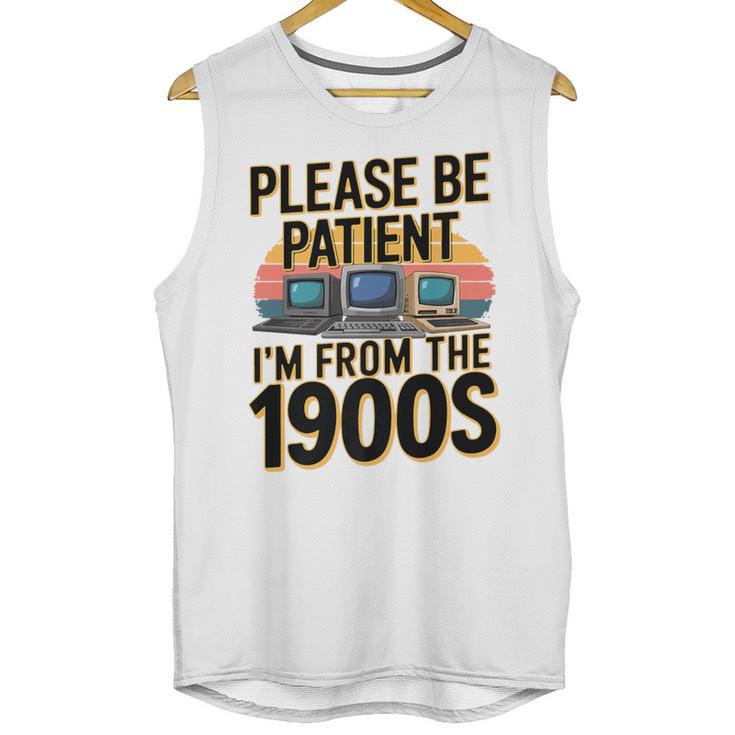Please Be Patient I'm From The 1900s Retro Computer Premium Unisex Tank Top
