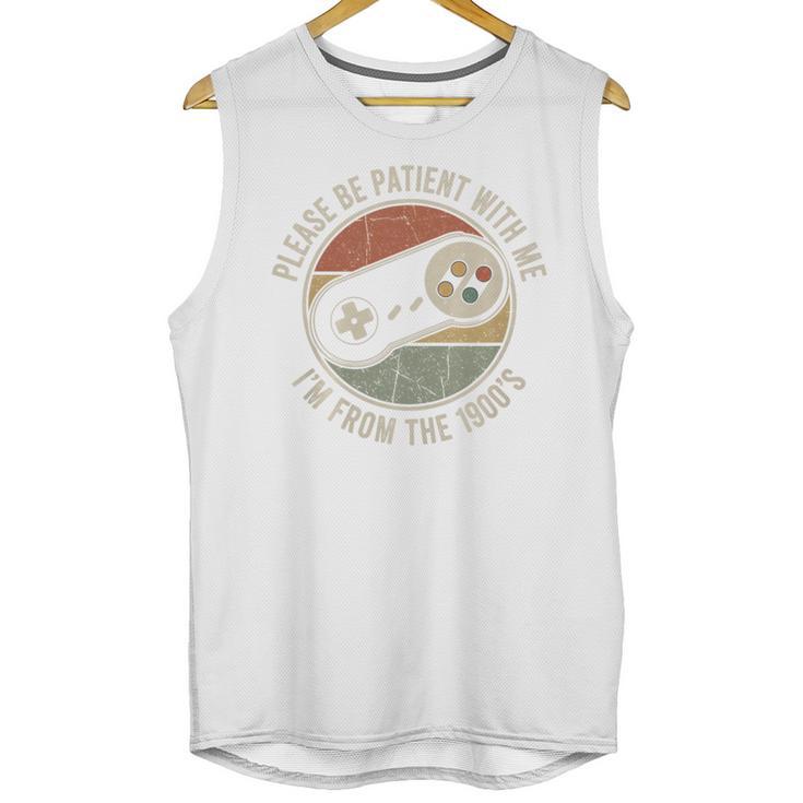 Please Be Patient With Me I'm From The 1900s Retro Gamer Premium Tri-Blend Unisex Tank Top