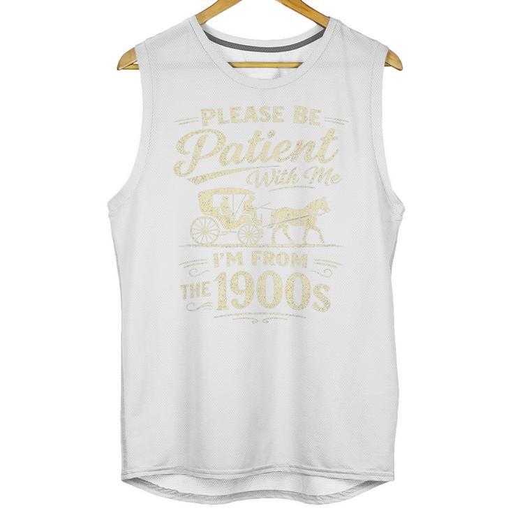 Please Be Patient With Me I'm From The 1900s Retro Premium Tri-Blend Unisex Tank Top