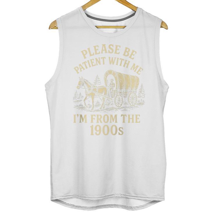 Please Be Patient With Me I'm From The 1900s Retro Raglan Baseball Tee Unisex Tank Top