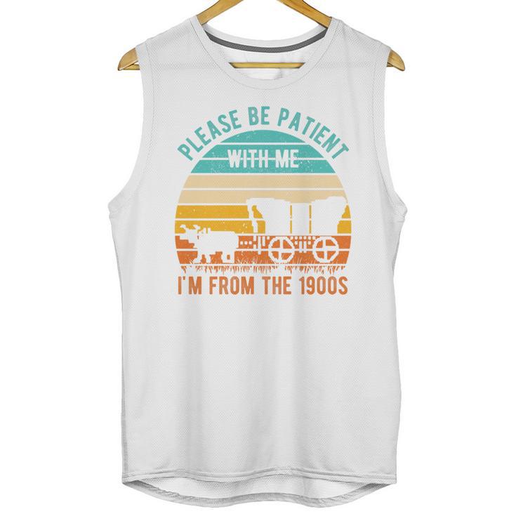 PLEASE BE PATIENT I'M FROM THE 1900s Vintage 1900s 90s Premium Tri-Blend Unisex Tank Top