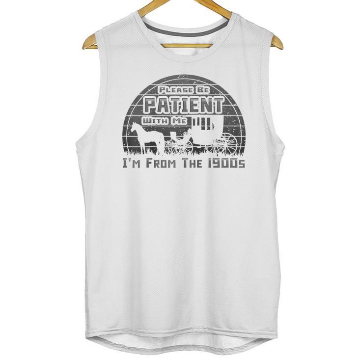 Please Be Patient With Me I'm From The 1900s Vintage Retro Raglan Baseball Tee Unisex Tank Top