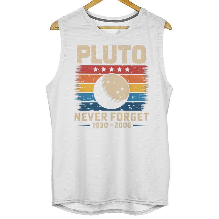 Pluto Never Forget Space Nostalgia Astronomy Humor Unisex Tank Top