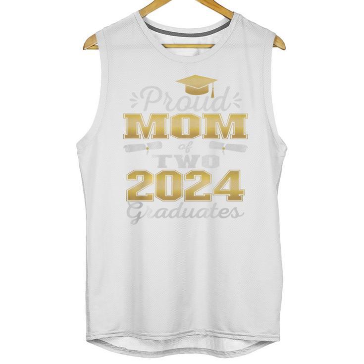 Proud Mom Of Two 2024 Graduate Class 2024 Graduation Family Premium Unisex Tank Top