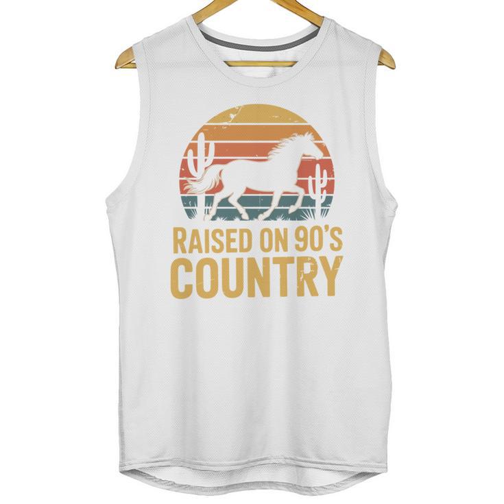 Raised On 90’s Country Horse Retro Nostalgia Western Music Unisex Tank Top