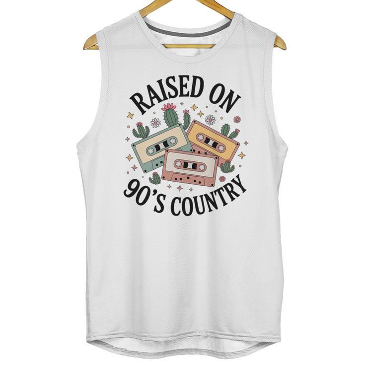 Raised On 90's Country Music Lover Nostalgia Retro Vibe Premium Tri-Blend Unisex Tank Top