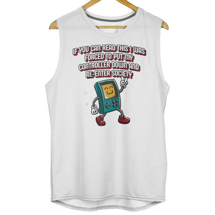 If You Can Read This Gamer Humor Gaming Introvert Raglan Baseball Tee Unisex Tank Top