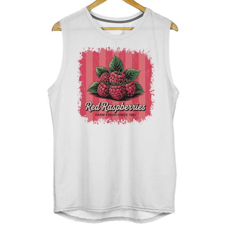 Red Raspberries Farm Fresh Since 1987 Nostalgia Unisex Tank Top