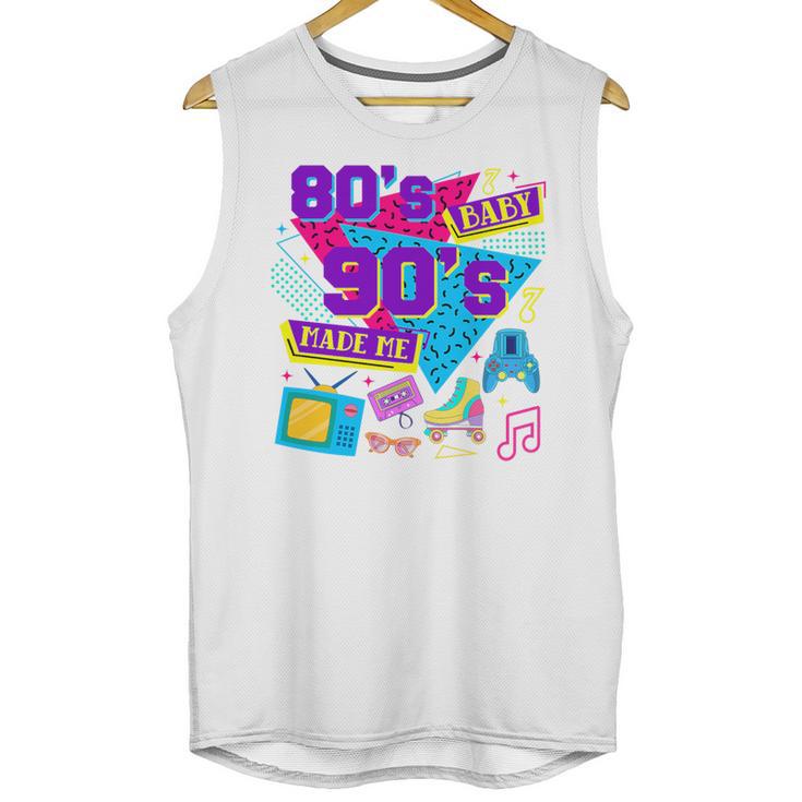 Retro 1980s 80's Baby 1990s 90's Made Me Nostalgia Birthday Premium Tri-Blend Unisex Tank Top
