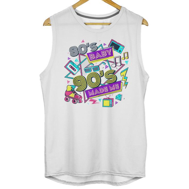 Retro 1980s 80's Baby 1990s 90's Made Me Vaporwave Nostalgia Unisex Tank Top