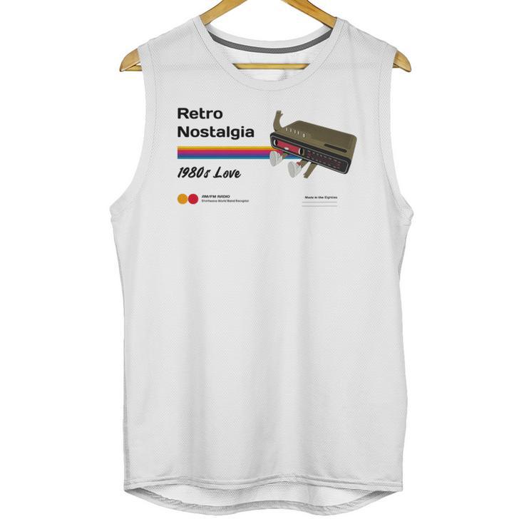 Retro Nostalgia 1980s Love Graphic Premium Tri-Blend Unisex Tank Top