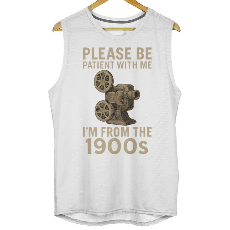 Retro Please Be Patient With Me I'm From The 1900s Projector Premium Unisex Tank Top