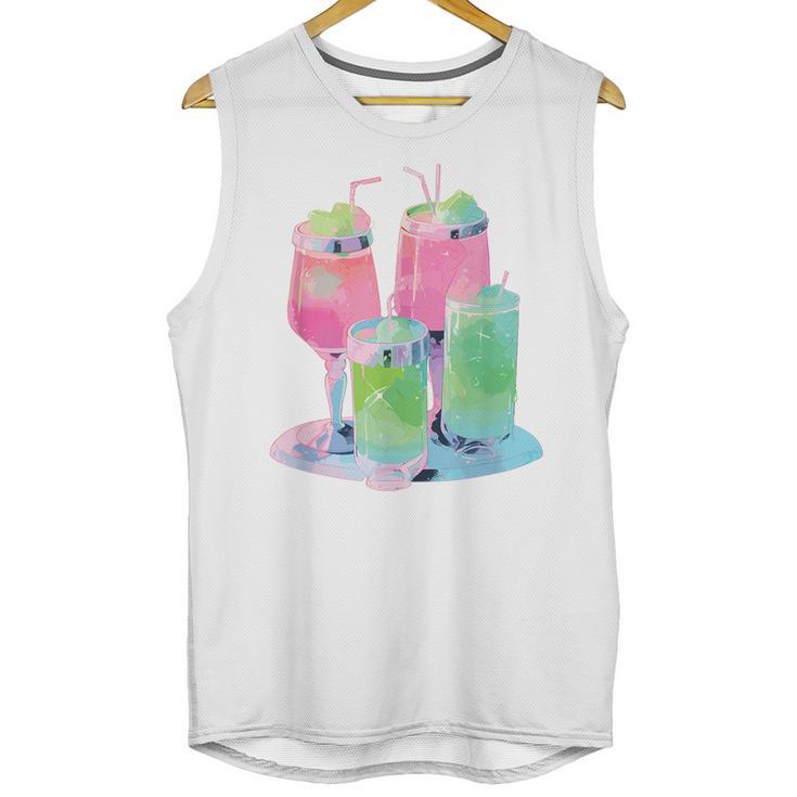 Retro Soft Drinks 80s 90s Nostalgia Cute Anime Aesthetic Tee Unisex Tank Top
