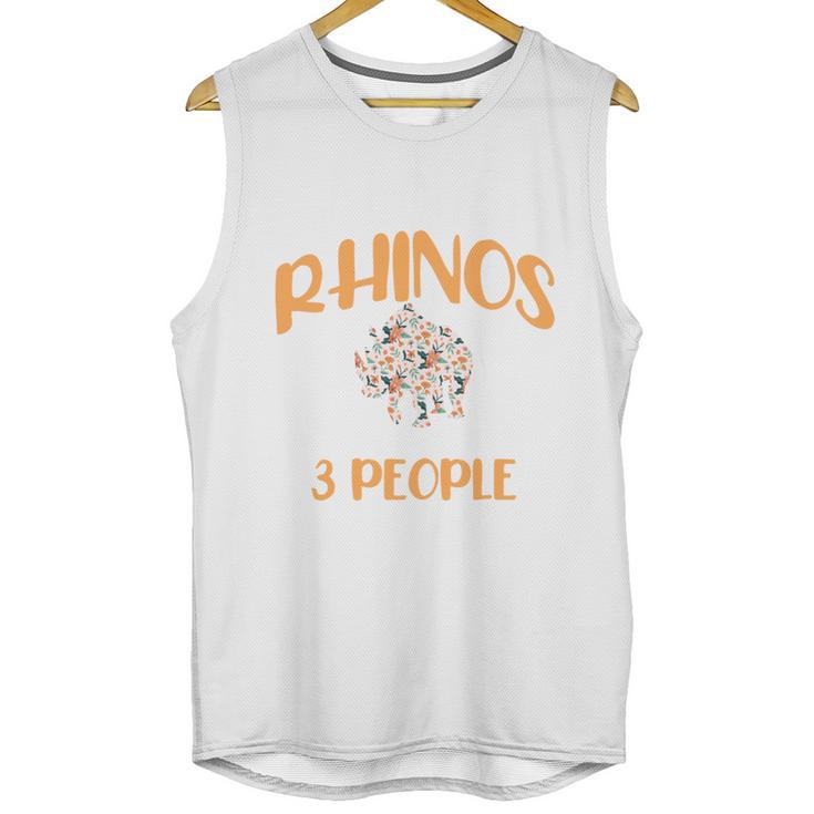 I Like Rhinos And Maybe 3 People Introvert Animal Unisex Tank Top