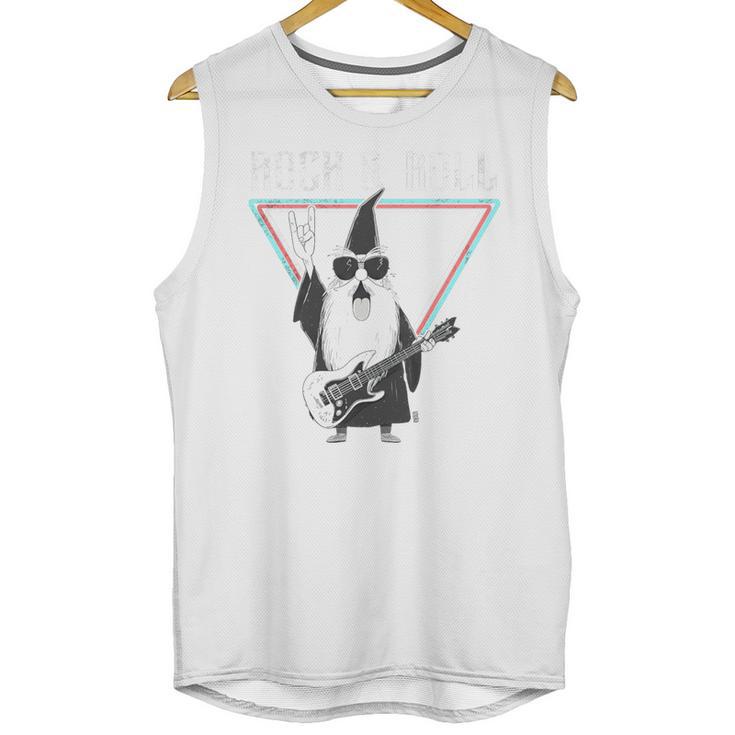 Rock & Roll Wizard Music Nostalgia Premium Tri-Blend Unisex Tank Top