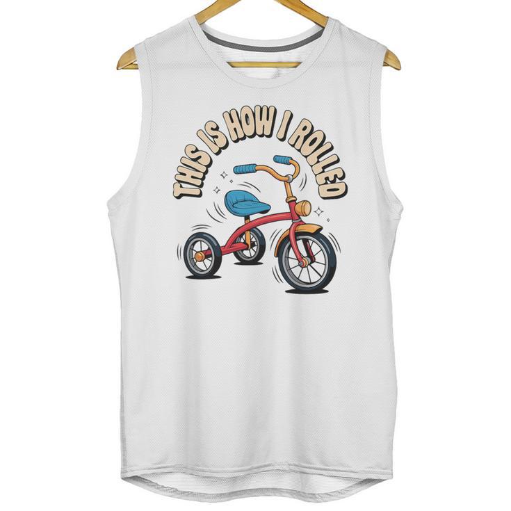 This How I Rolled Retro Tricycle 80s 90s Kid Nostalgia Premium Tri-Blend Unisex Tank Top