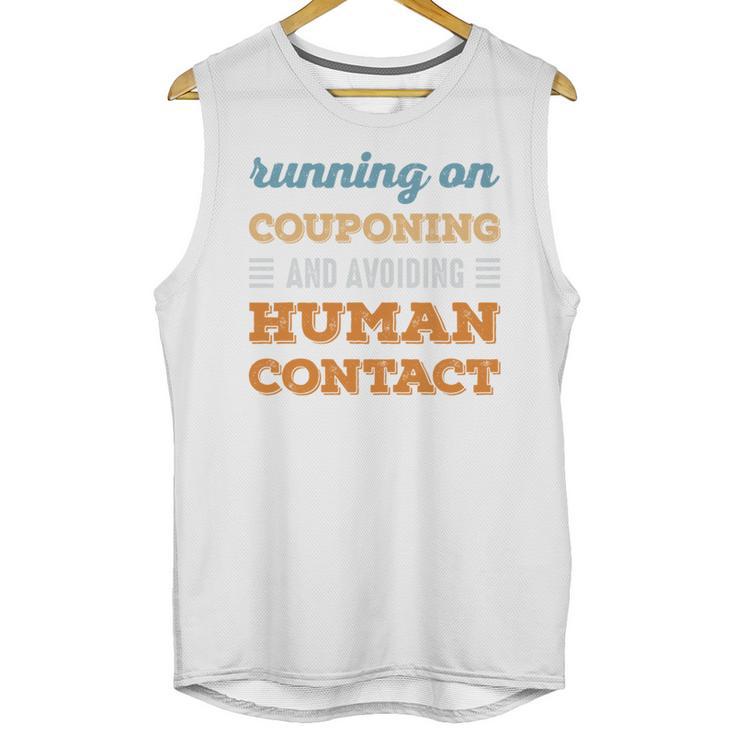Running On Couponing Social Introvert Humor Vintage Unisex Tank Top