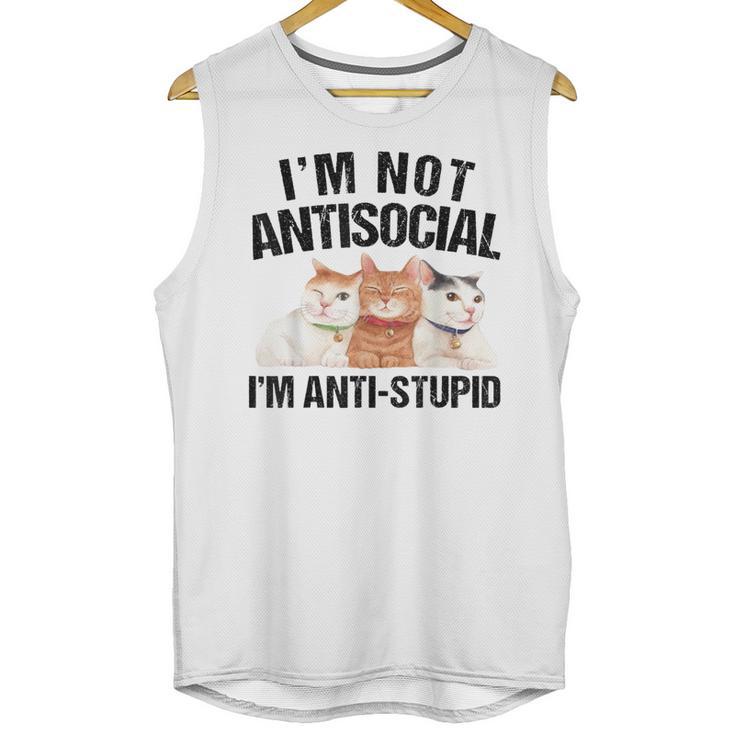 Sarcasm Cat Sarcastic Introvert Antisocial Cat Lover Unisex Tank Top