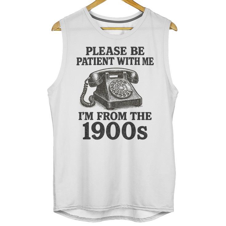 Sarcastic Please Be Patient I'm From The 1900s Premium Tri-Blend Unisex Tank Top
