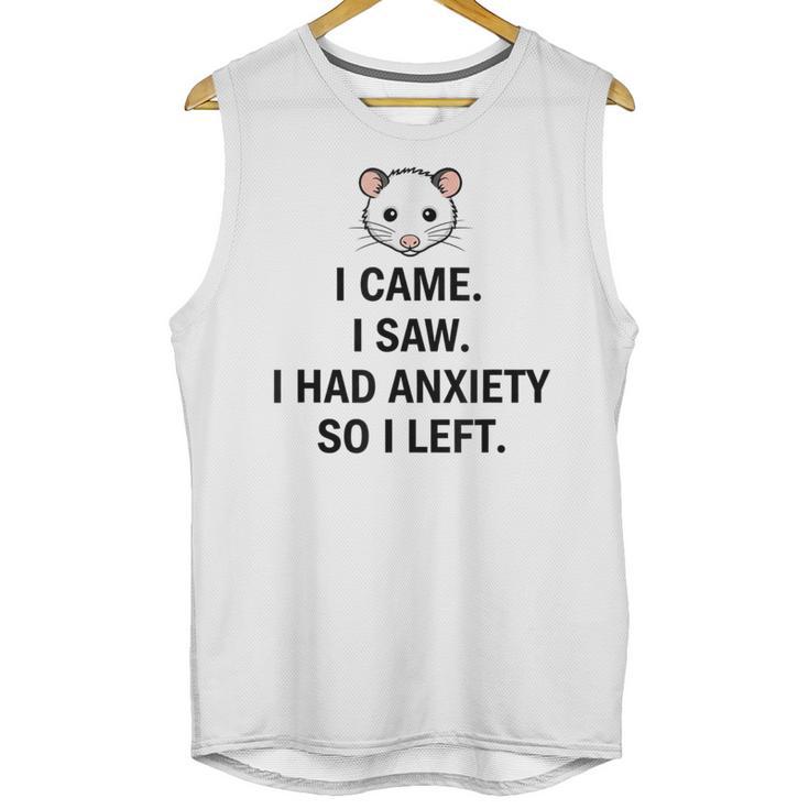 I Came I Saw I Had Anxiety So I Left Introvert Tee Unisex Tank Top