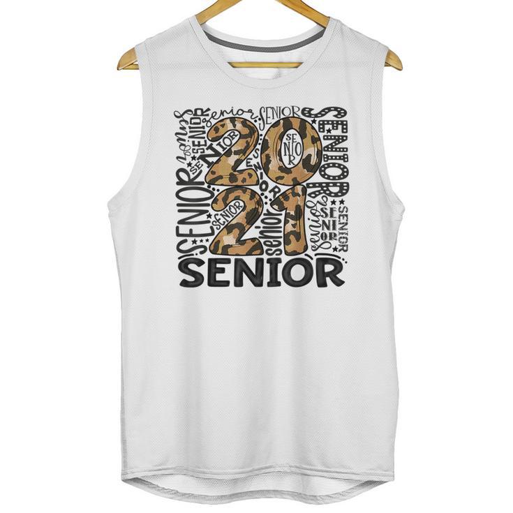 Senior 2021 Grad Class Of 2021 Graduation Leopard Cheetah Unisex Tank Top