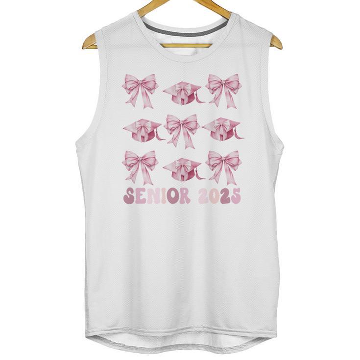 Senior 2025 Coquette Pink Bow Class Of 2025 Graduation Girls Unisex Tank Top