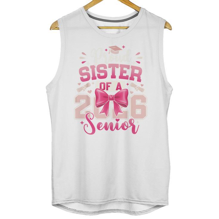 Senior 2026 Class Of 26 Coquette Pink Bow Graduation Sister Unisex Tank Top