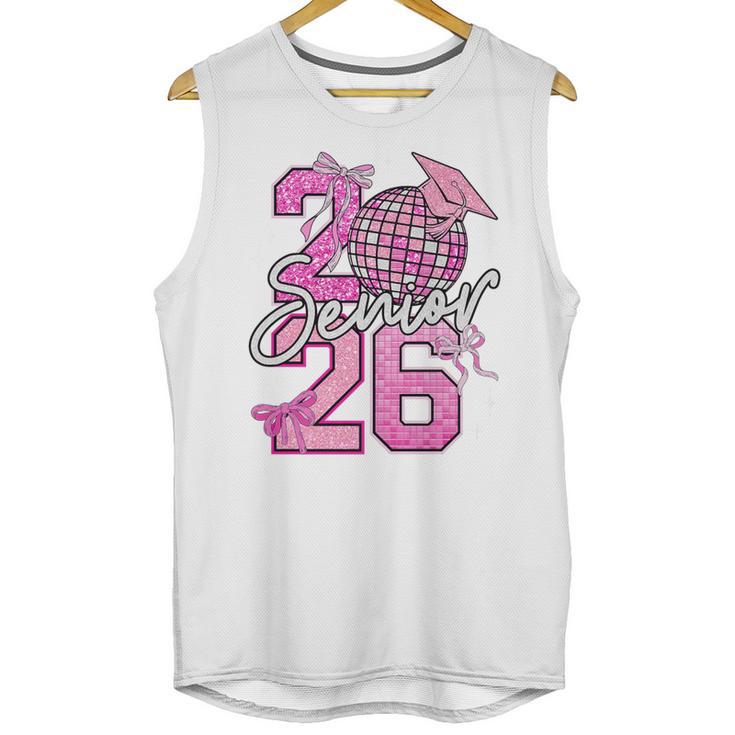 Senior 2026 Graduation Girls Coquette Pink Bow Class Of 2026 Premium Unisex Tank Top